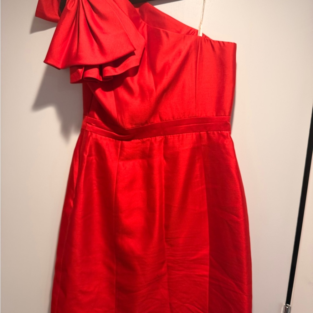 Shoshanna Elegant Red One-Shoulder Dress - Picture 3 of 3